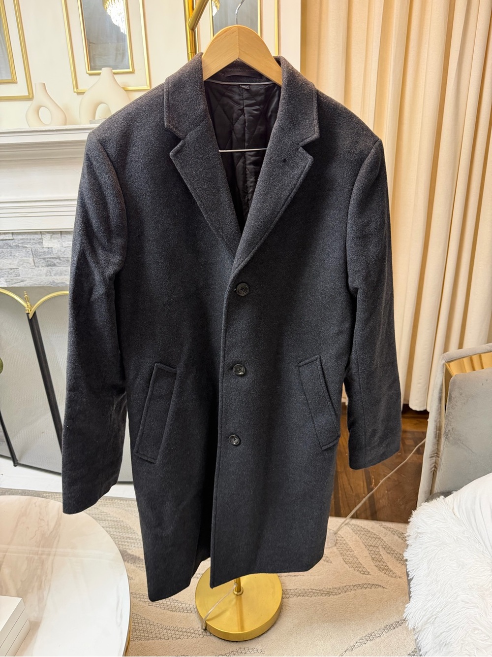 J. Crew Men's Charcoal Black Pea Coat